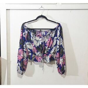 Off Shoulder Cropped Blouse - Fashion Nova - sz M